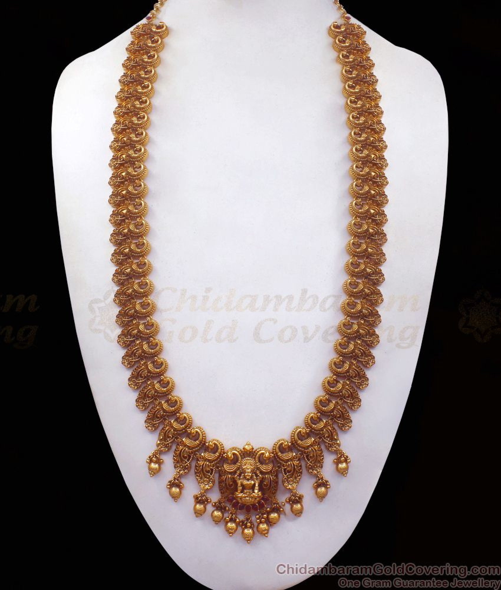 ANTQ1040 Antique Haram Earring Combo Grand Lakshmi Temple Jewelry